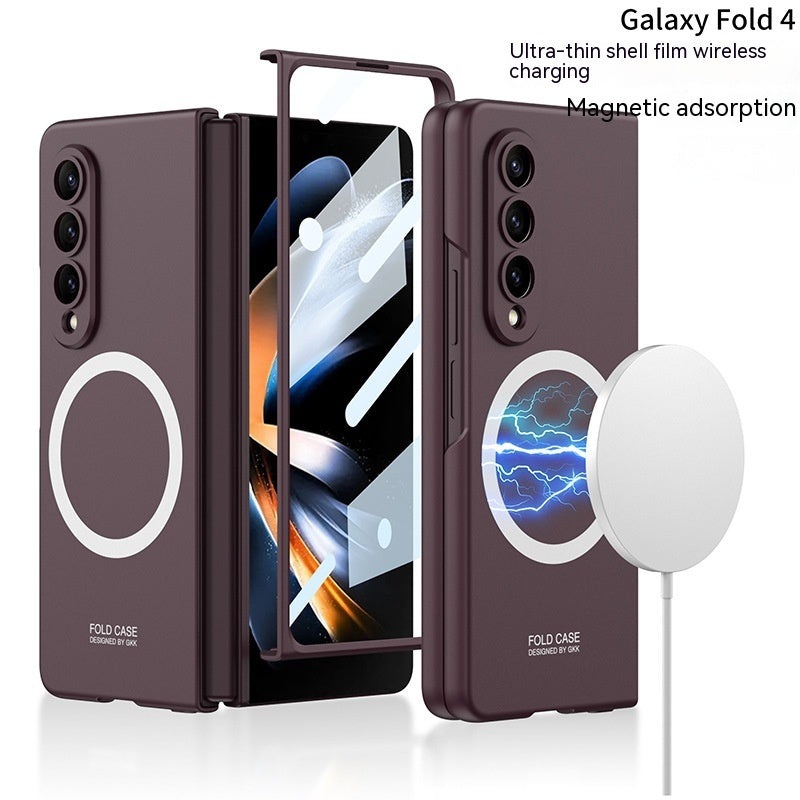 Case Kompatibel für Samsung Galaxy Z Fold 4 mit Magsafe Wireless Charging mit Displayschutz stossfest