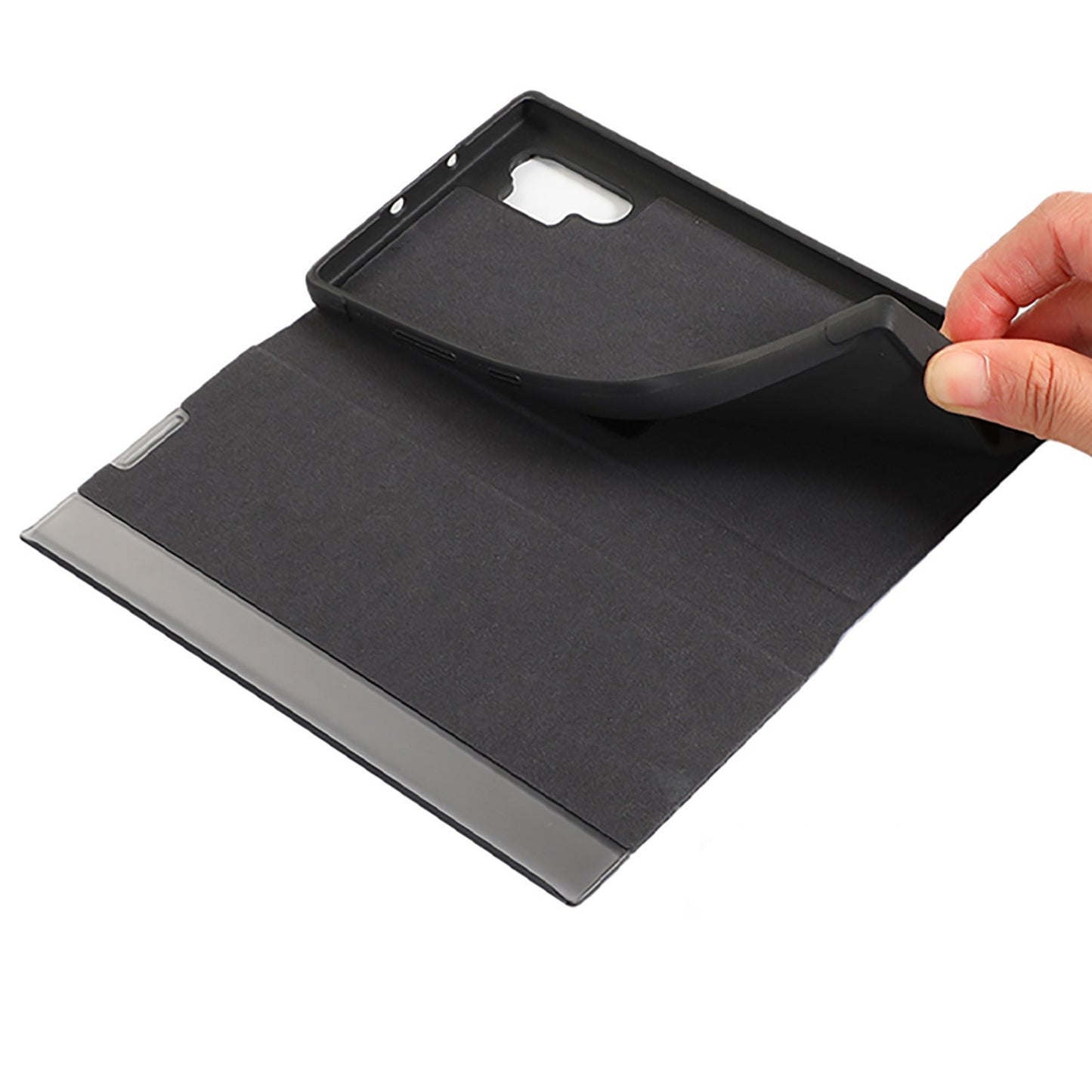 Klappetui Schutzhülle mit Standfunktion für Samsung Galaxy Slim Flip Leder Smart View Window