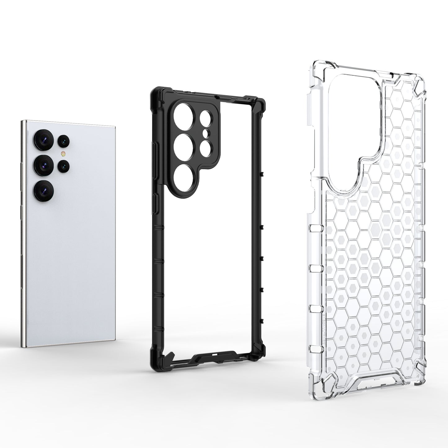 Wabenhülle für Samsung Galaxy S24 Modelle gepanzerte Hybridhülle