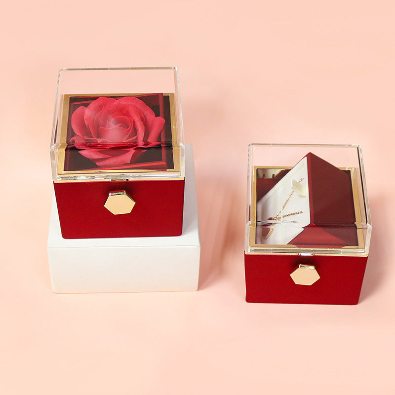 Rose Drehbar Schmuck Geschenkbox