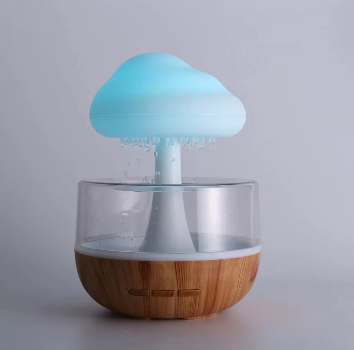 Regenwolken Luftbefeuchter mit sanfte Regengeräusche in Holz Design