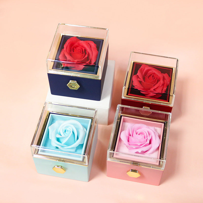 Rose Drehbar Schmuck Geschenkbox
