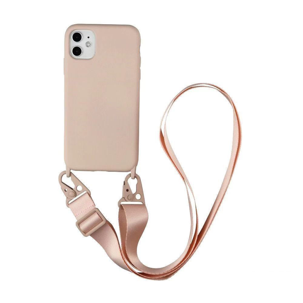 Silikon Schutzhülle mit Karabinerhaken und Umhängetasche für Dein Apple iPhone
