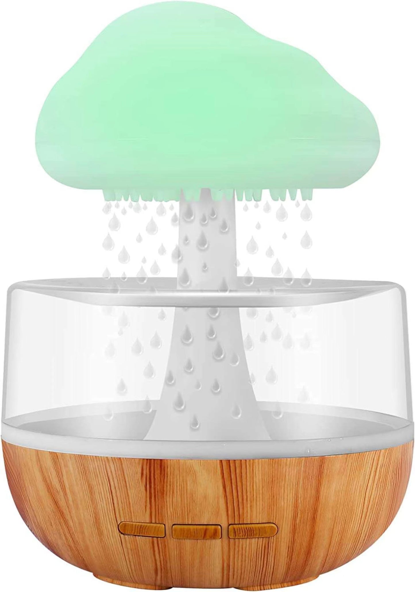 Regenwolken Luftbefeuchter mit sanfte Regengeräusche in Holz Design