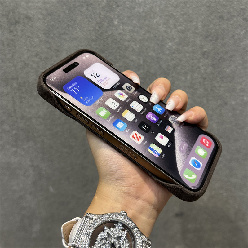 Wildleder Handyhülle für Apple iPhone