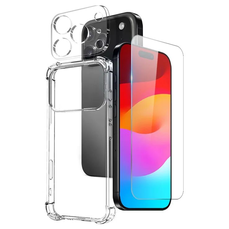 3 in 1 Set Schutz-Set: Hülle & Panzerglas
Transparentes Case mit Display- & Kamera-Schutzfolie