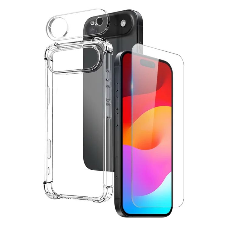 3 in 1 Set Schutz-Set: Hülle & Panzerglas
Transparentes Case mit Display- & Kamera-Schutzfolie