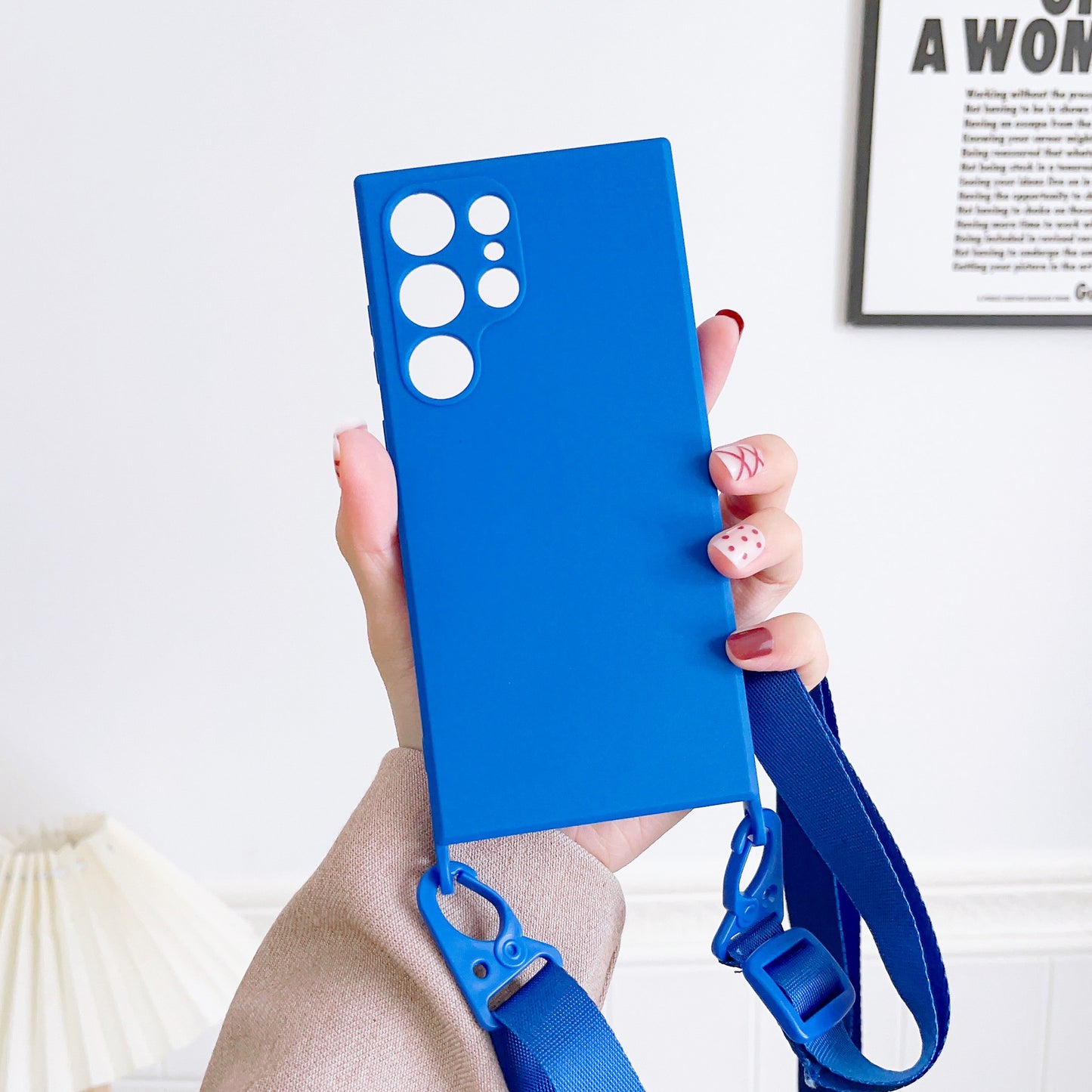 Silikon Schutzhülle mit Karabinerhaken und Umhängetasche für Samsung Modelle