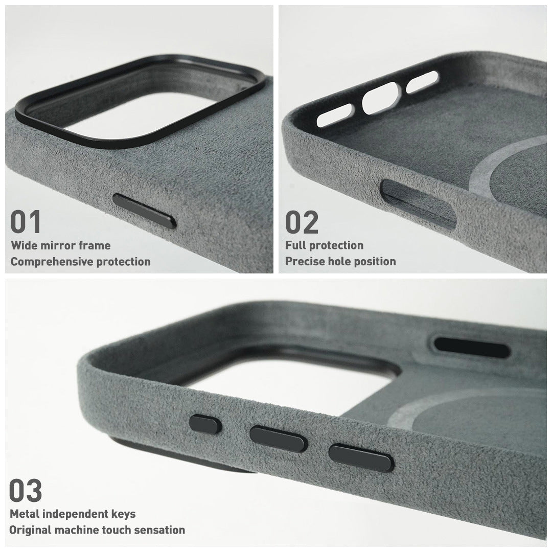 MagSafe Hülle aus Italienische Alcantara für iPhone 17 Modelle