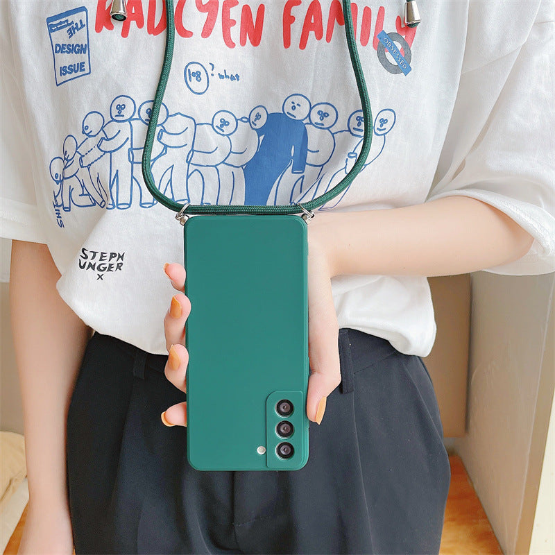 Silikon Hülle mit Umhängeband für Samsung Modelle