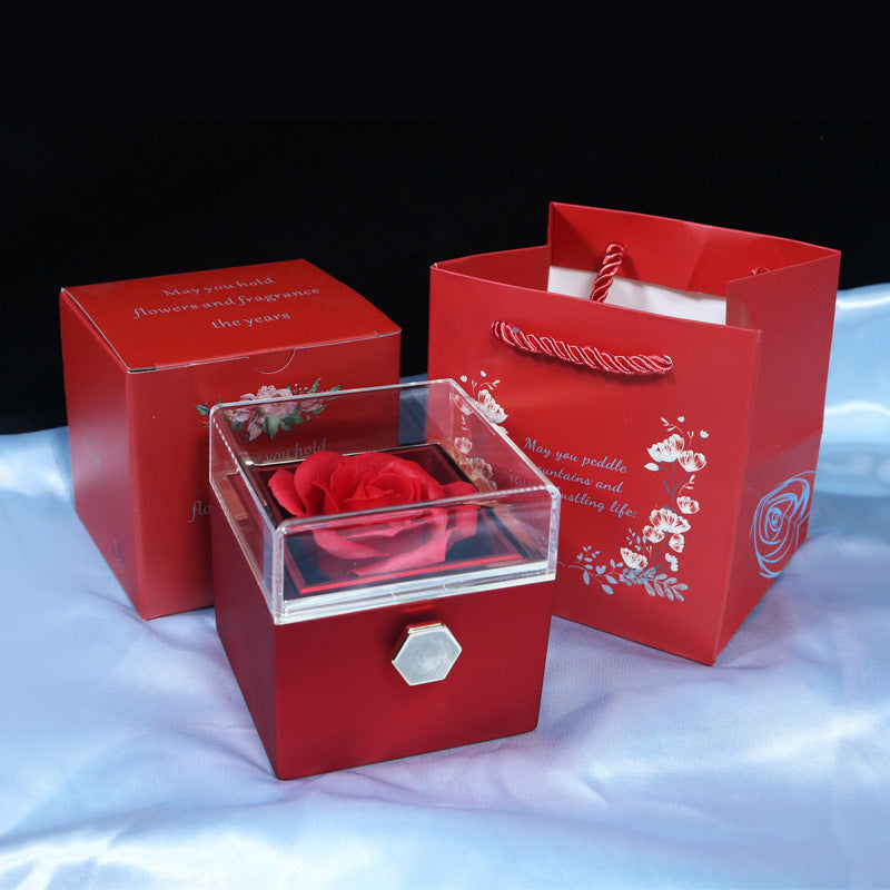 Rose Drehbar Schmuck Geschenkbox