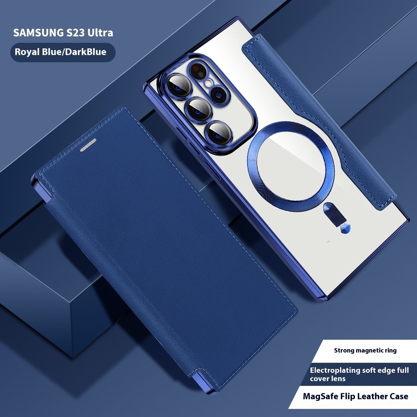 Transparent Magsafe Flip Wallet Case Samsung Galaxy S Modelle