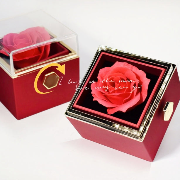 Rose Drehbar Schmuck Geschenkbox