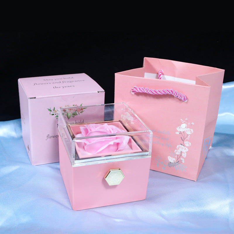 Rose Drehbar Schmuck Geschenkbox