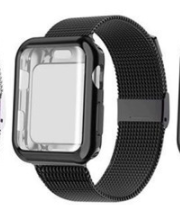 Apple Watch Band Edelstahl Magnet Milanaise Armband mit Case