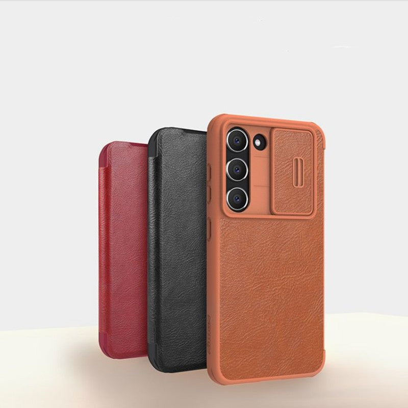 Ledertasche Für Samsung Galaxy S23, S23Plus und S23Ultra mit Objektiv Schutz