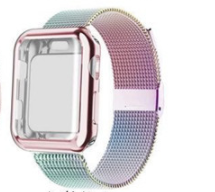 Apple Watch Band Edelstahl Magnet Milanaise Armband mit Case
