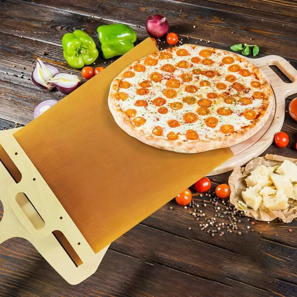 Pizza- und Brotschieber mit intelligenten Schiebemechanismus