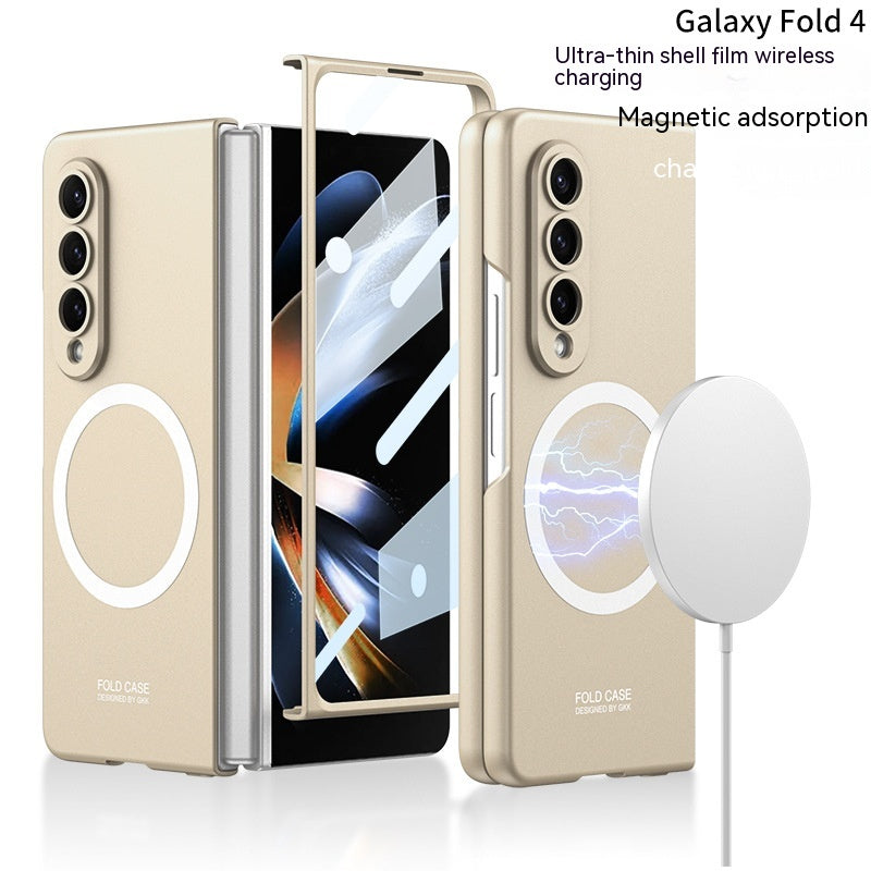 Case Kompatibel für Samsung Galaxy Z Fold 4 mit Magsafe Wireless Charging mit  Displayschutz stossfest