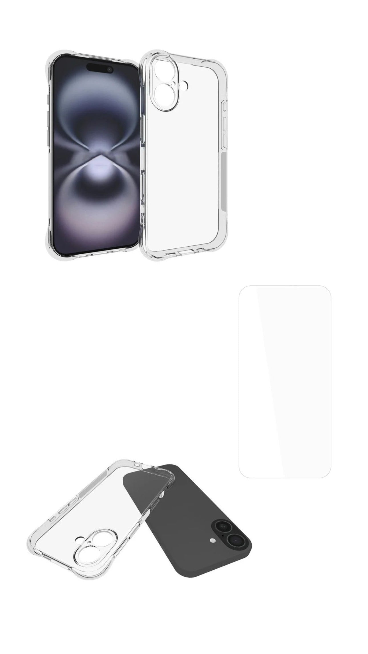 Handyhülle mit Kameraschutz und Panzerglas für Display und Kamera – Rundumschutz für das iPhone 17 Modelle