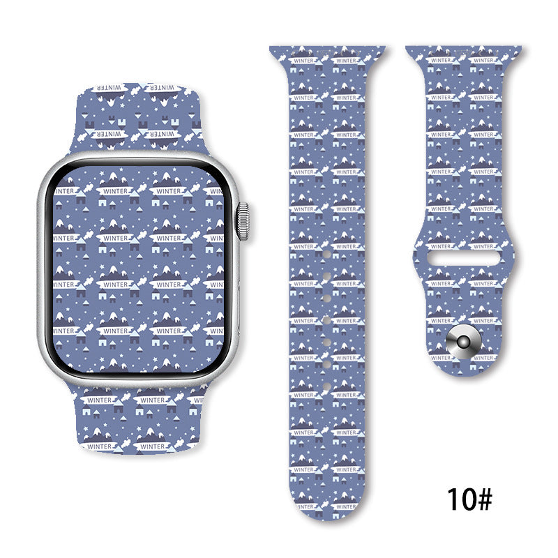 Exklusive Weihnachtsbänder Silikon Armband für Apple Watch