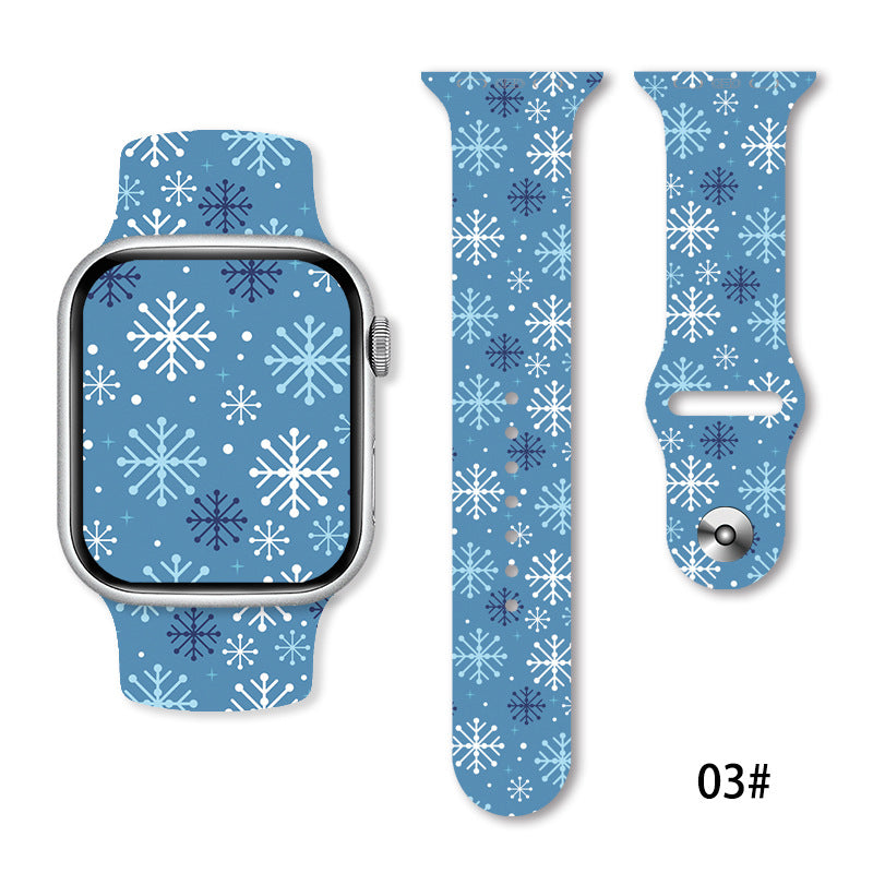 Exklusive Weihnachtsbänder Silikon Armband für Apple Watch