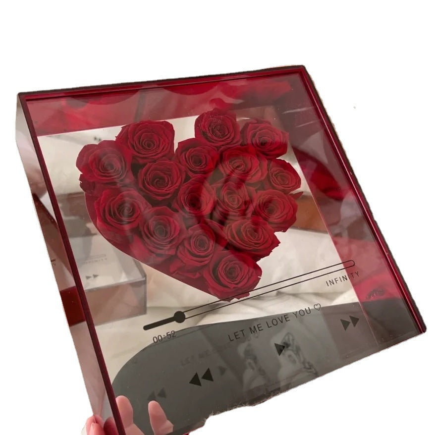 Blumenbox Ewige Blume Liebe CD Valentinstag Geschenk