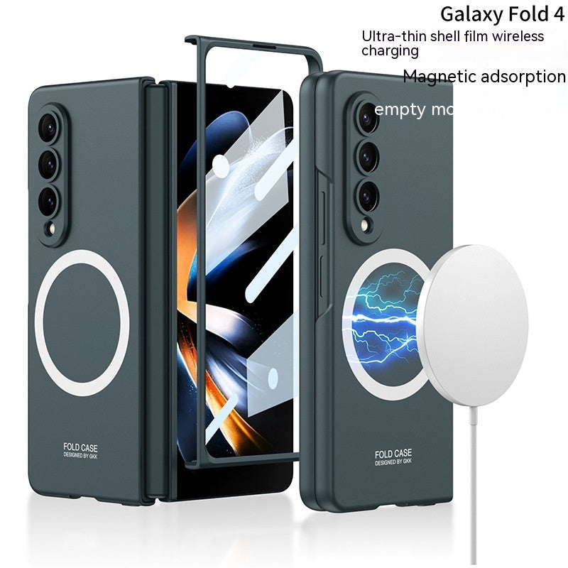 Case Kompatibel für Samsung Galaxy Z Fold 4 mit Magsafe Wireless Charging mit  Displayschutz stossfest