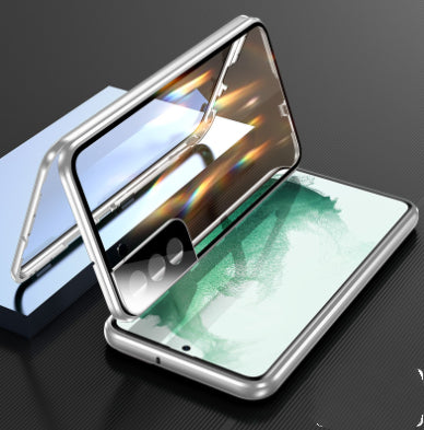 Anti-Peeping-Handyhülle mit Schloss/magnetischer Absorption/Objektivschutz für Samsung Galaxy S Modelle